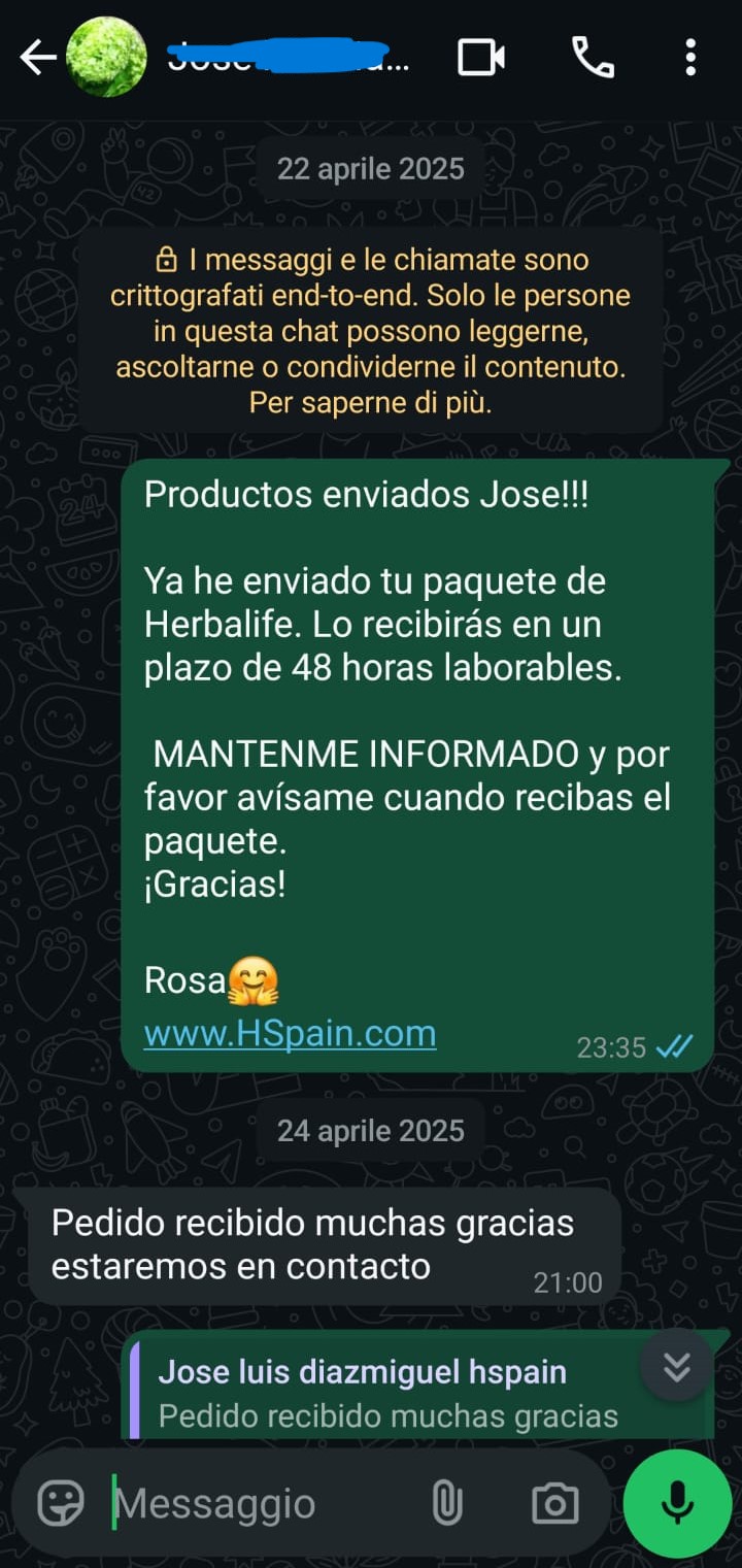 Testimonio cliente Herbalife 1