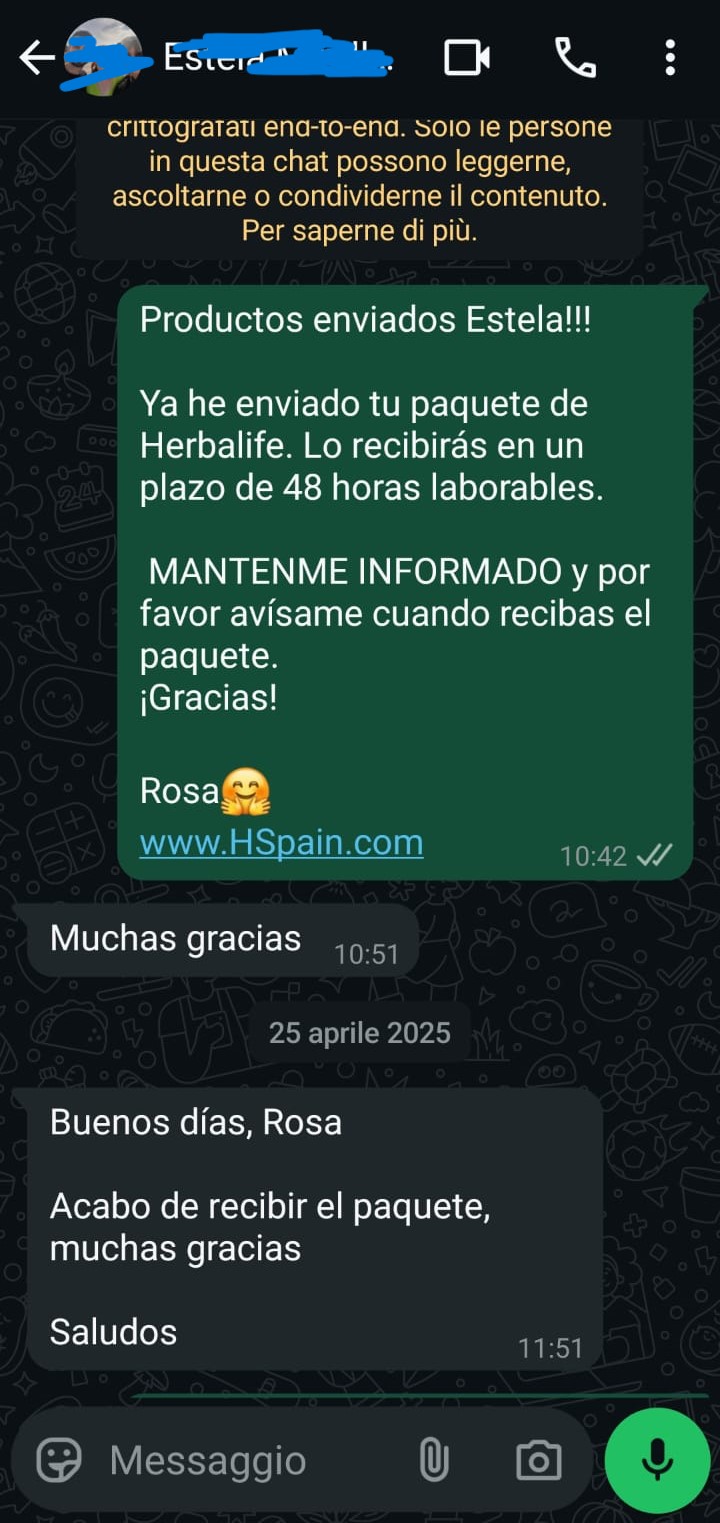 Testimonio cliente Herbalife 8