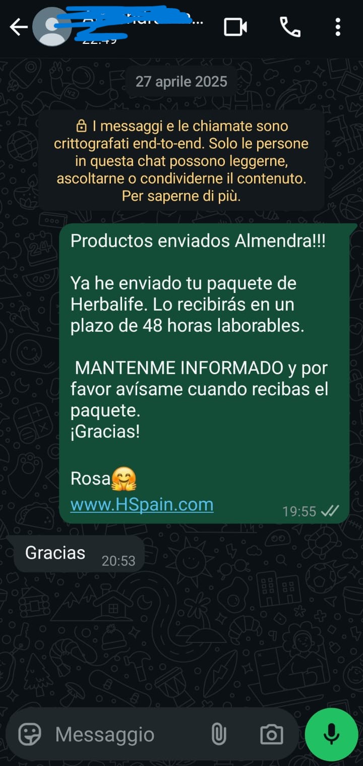 Testimonio cliente Herbalife 10