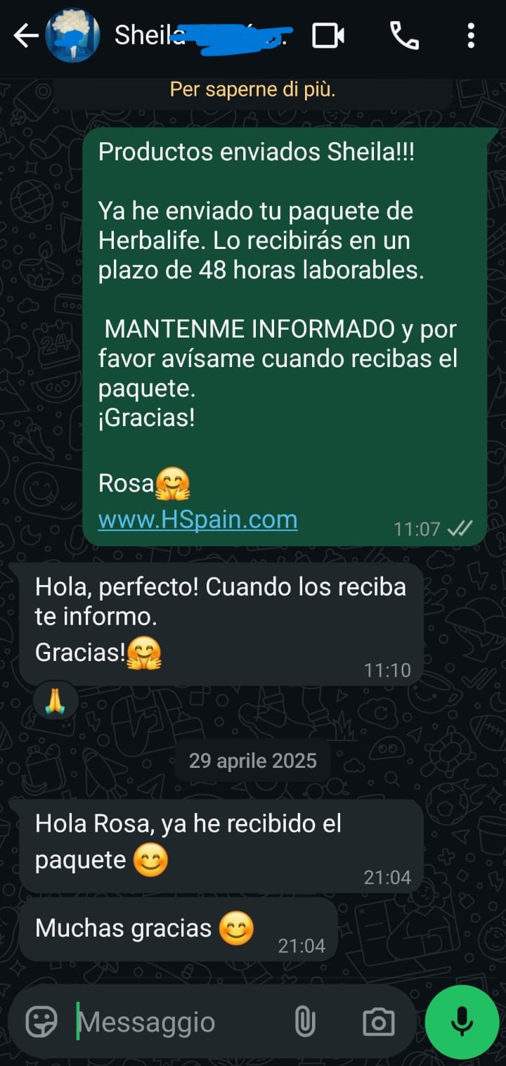 Testimonio cliente Herbalife 4