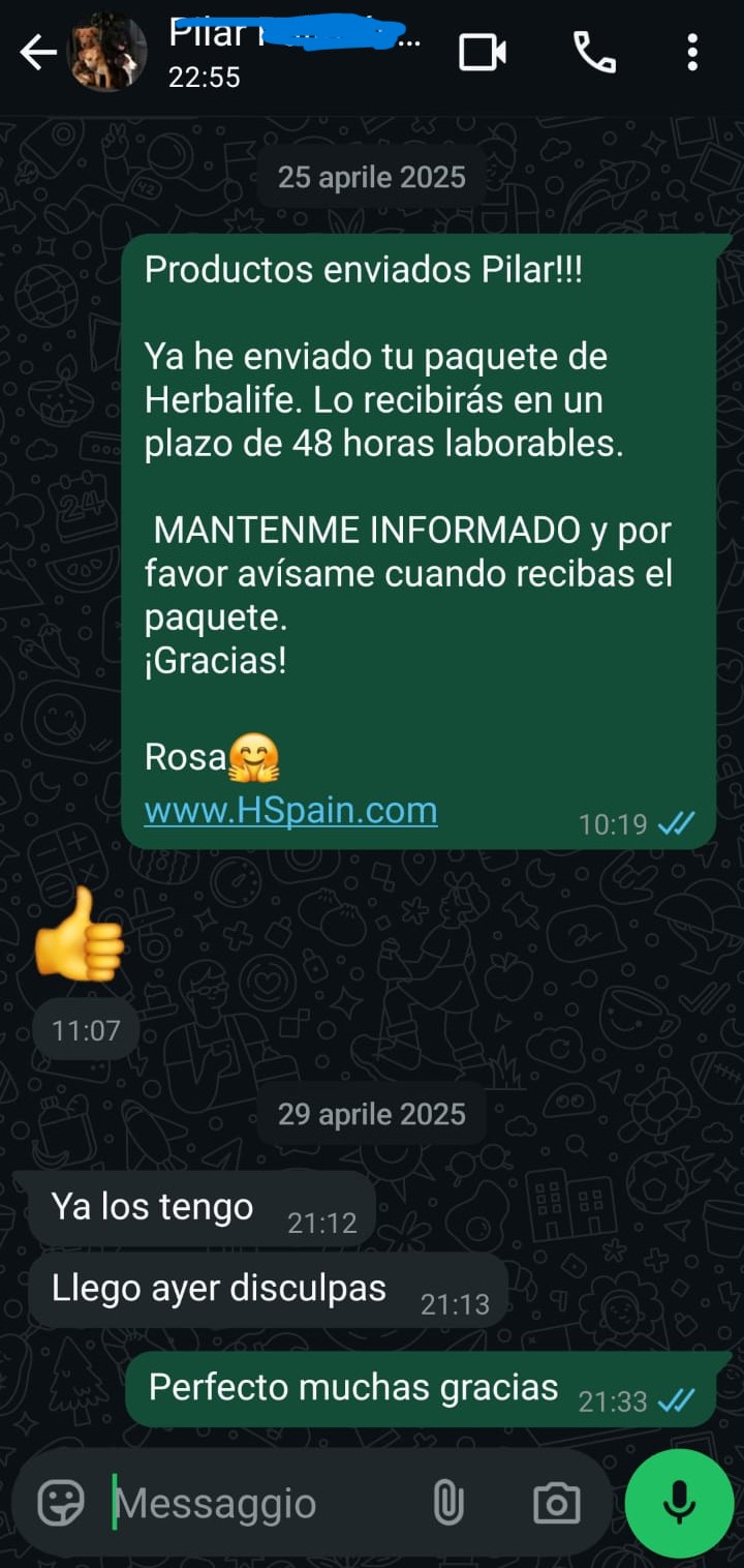 Testimonio cliente Herbalife 3